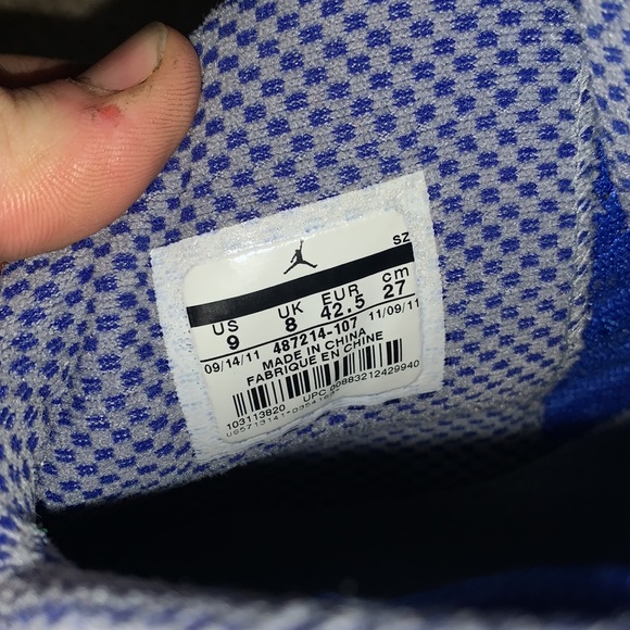 Air Jordan 10 Retro TXT- white/Old royal stealth size 9 - Picture 6 of 10